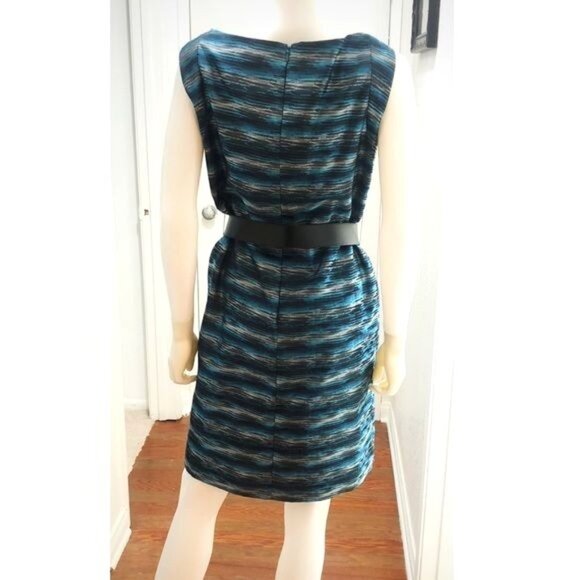 ANTONIO MELANI-WOMENS MULTI COLOR JACQUARD KNEE LENGHT BACK ZIPUP CLOSURE SIZE 8 - Picture 2 of 5